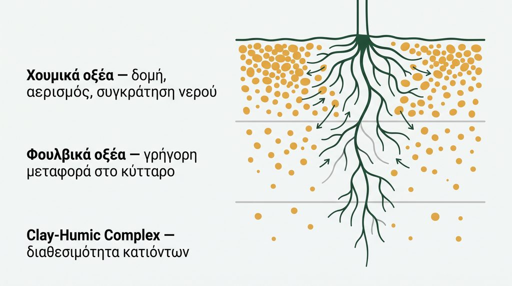 Ριζικό σύστημα νεαρού φυτού με καλά αναπτυγμένες ρίζες
